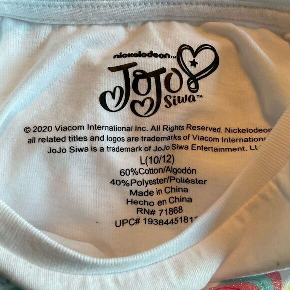 NICKELODEON JOJO SIWA Large (10/12) Shirt and Matching Mask - Picture 8 of 8